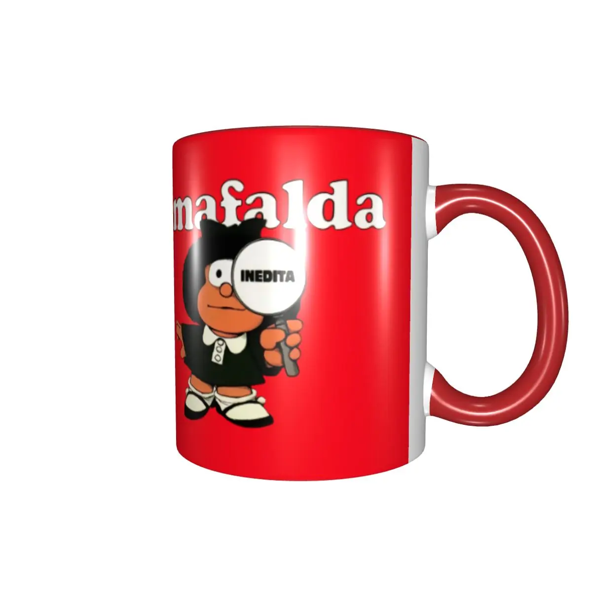 M-Mafalda Kawaii Vintage Quino Comic Cartoon Mang Anime Coffee Mug DIY Ceramic Milk Tea Cup