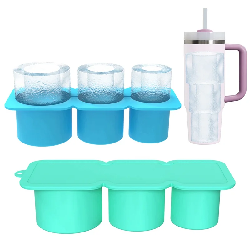 

AED4-For Stanley Ice Tray Large Capacity Ice Tray Ice Making Mold Silicone Ice Tray Suitable For Stanley 30Oz/40Oz