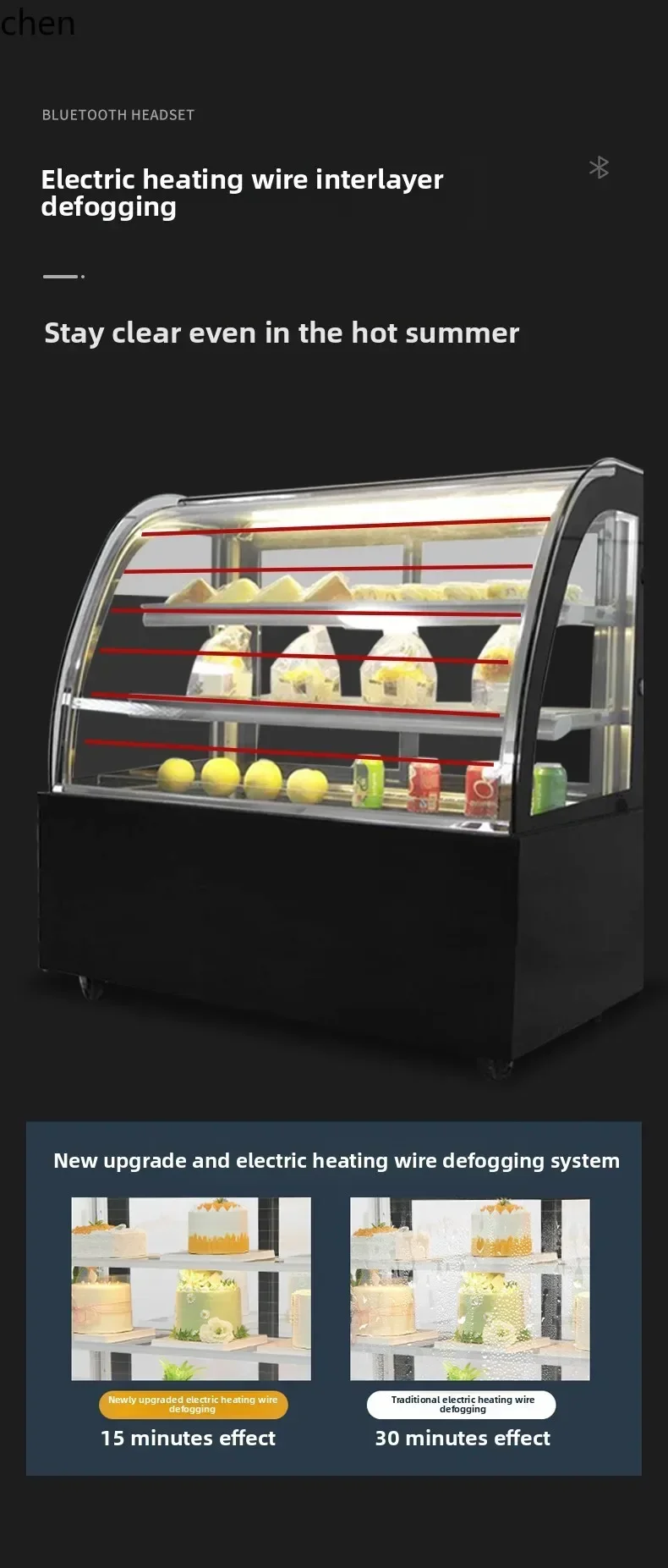 

cc25 Refrigerated Display Cabinet Small Dessert West Point Cooked Food Refrigerator Milk Tea Shop Fruit Fresh-keeping Cabinet
