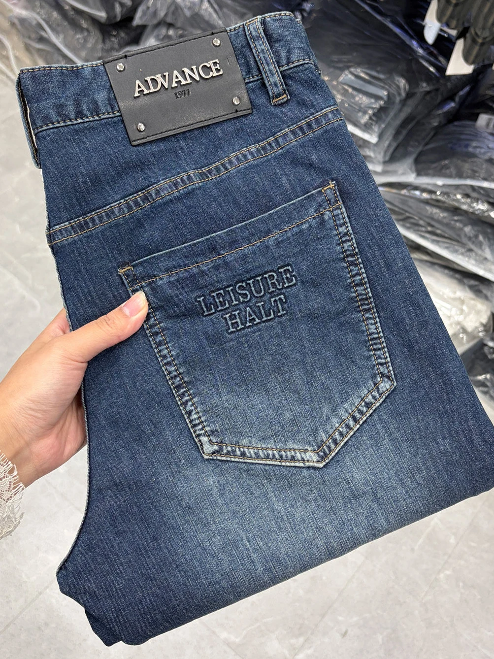 Homesick Men's Straight Leg Jeans Heavyweight Washed 86 Cotton Summer Casual Trousers Comfortable Breathable Fashionable