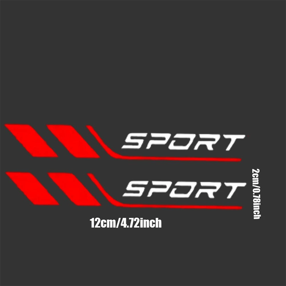 2PCS Sport Car Windshield Wiper Stickers Tuning for Car Door Handle Decorative Rear Mirror Cover Scratch Waterproof Vinyl Decals