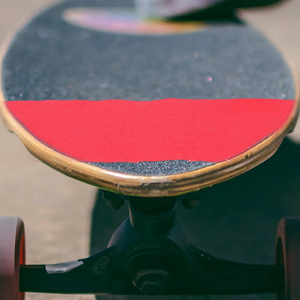 

2 Sheets Red Skateboard Grip Tapes 83x21cm Decorative Supplies Multi function Replaceable Wall Mount Practical Durable