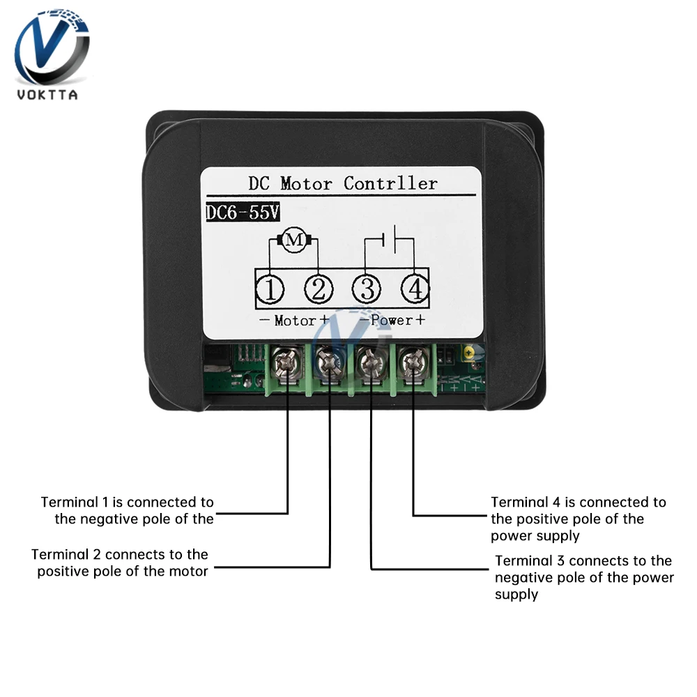 Regulator prędkości silnika PWM DC6-55V Bezszczotkowy regulator prędkości silnika DC Regulowane funkcje do przodu i do tyłu Kontrola prędkości