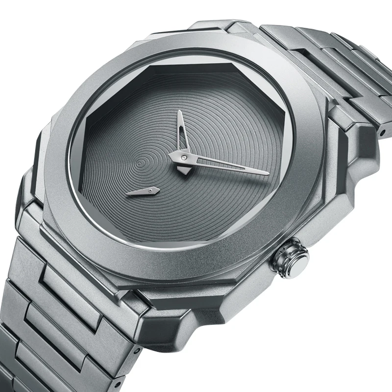 New Watches for Men Luxury Stainless Steel Unique Octagonal Dial Waterproof Quartz Wristwatches Relogio Masculino Drop Shipping