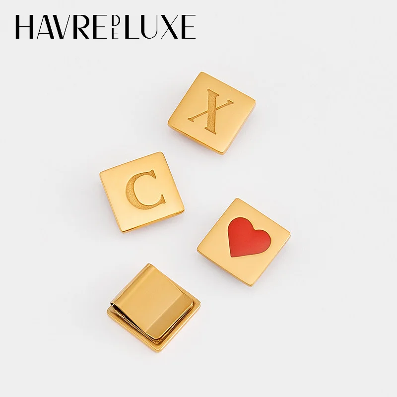 Letter Decoration Buckle For Woven Bags Handmade Diy Small Gold Buckle Durable Fashion High-quality Love Letter Bag Accessories