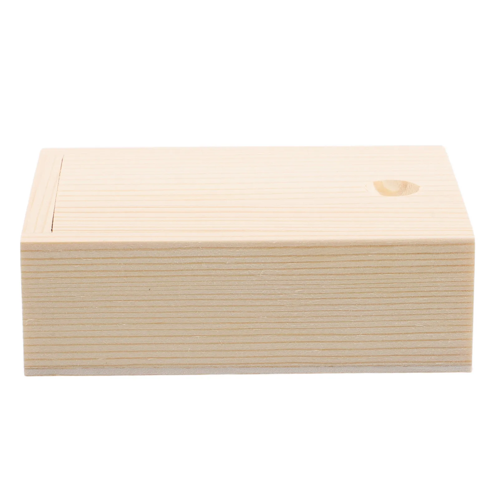 Wood Sliding Lid Box Small Natural Wood Storage Solution for Cards Jewelry Minimalist Organizer Space Saving Desk Decor