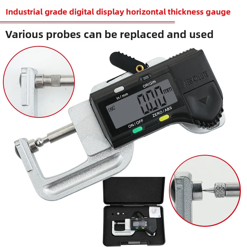 0-12.7 Mm 3-in-1 Digital Thickness Gauge Removable Horizontal Thickness Gauge 0.01MM Jewelry Diameter Measurement