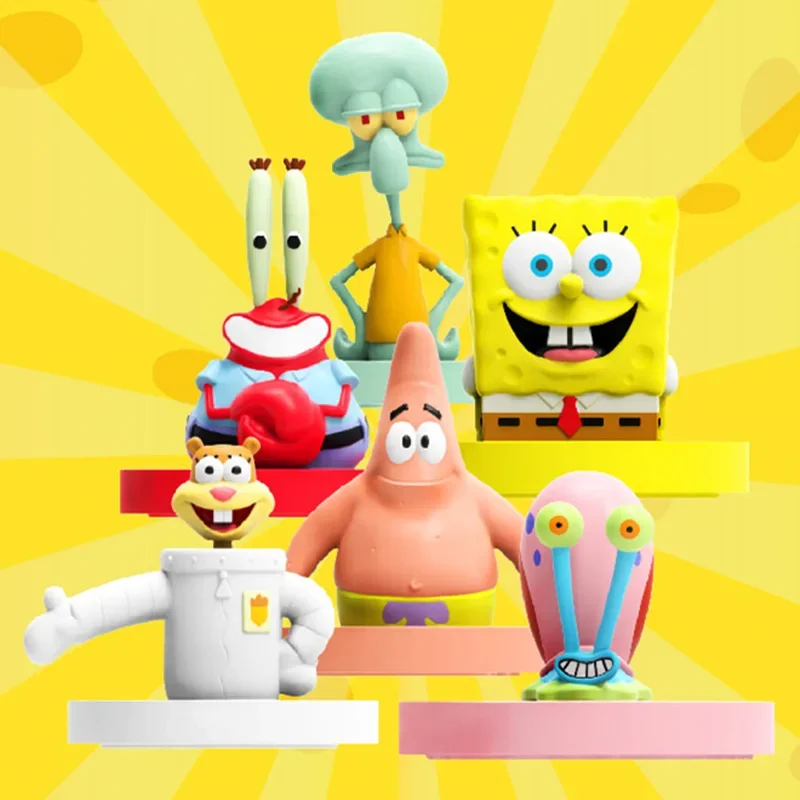 SpongeBob SquarePants Stamp Patrick Star PVC Statue Action Figurine Desk Collectible Anime Model Toys Figures Gift