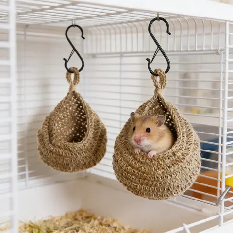 1pc Fruit Basket Bird Nest Hanging Hammock Cozy Bed for Cockatiel Parakeet Hamster Small Pet Breathable Warm Cage Hideout Swing