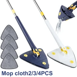 Extendable Triangle Mop 360° Rotatable Foldable Adjustable 130 Cm Self Water Squeezing Wall Floor Wet Dry Ceiling Cleaning Tools