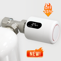 Tuya Zigbee3.0 Smart Thermostatic Radiator Valve Connected Thermostatic Head Zigbee Thermostatic Valve Support Alexa Google Home