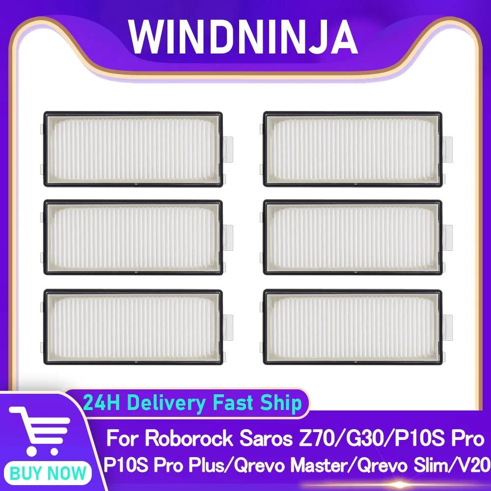 Waschbarer Filter für Roborock Saros Z70 G30 Space P10S Pro P10S Pro Plus Qrevo Slim V20 Roboterstaubsauger Zubehör HEPA-Filter