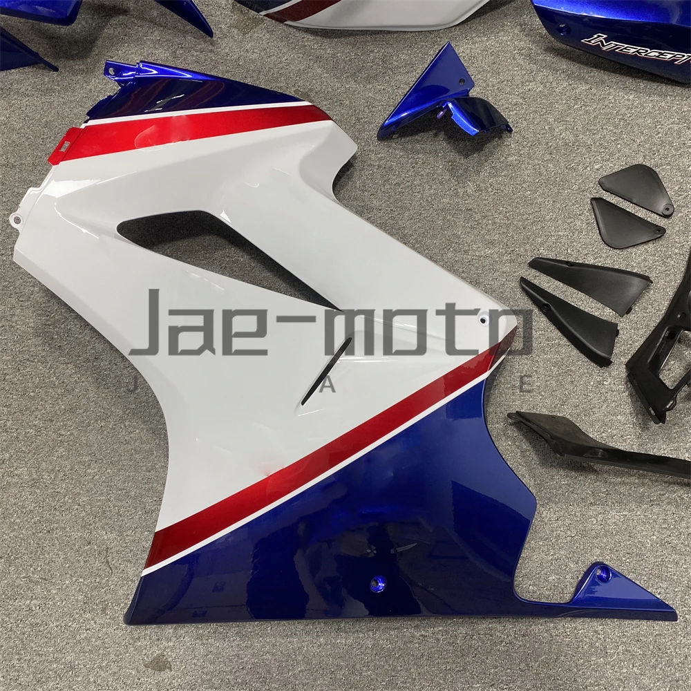 For VFR800 2002-2004-2008-2012 Injection ABS Plastics Full Fairings Kit Mold Replace Accessories VFR 800 02-12 Blue White image 4