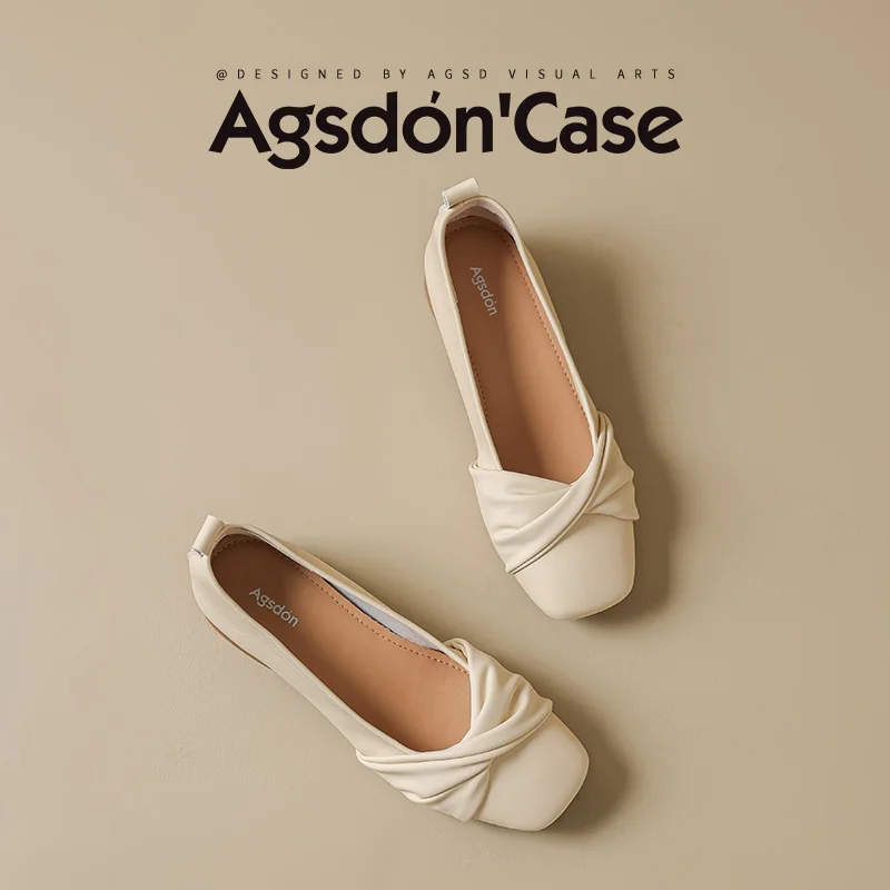 

Panshengxing Exclusive August Lion Gentle Style Women's Ballet Flats Retro Versatile Summer New Fashion Casual Shoes