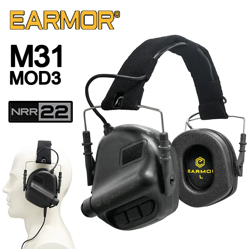 

OPSMEN EARMOR New Outdoors NRR 22dB Tactical Headset M31 MOD3 Noise Canceling Earmuffs Military Anti-Noisy Shooting Earphone