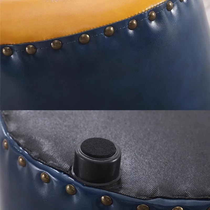 

American shoe changing stool leather stool coffee table stool fashion creative round suitable for bedrooms and living rooms