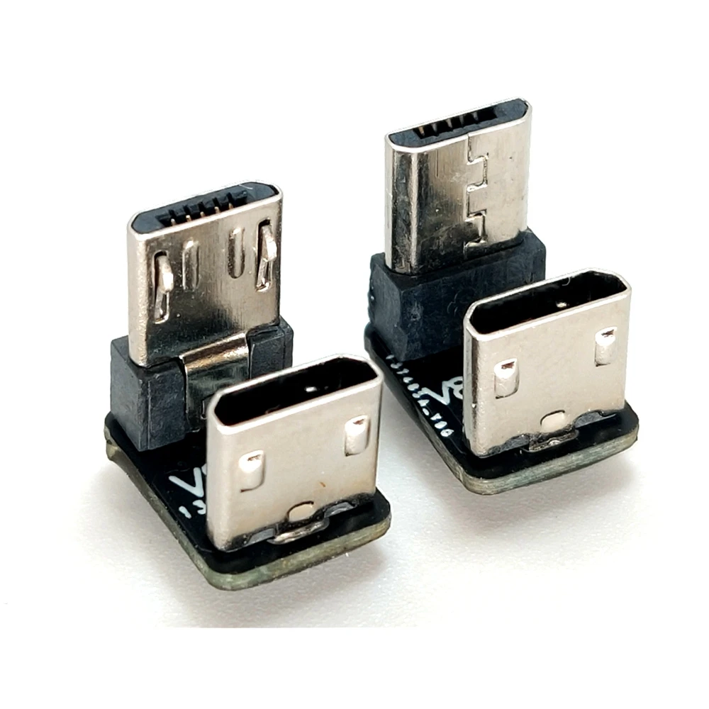 

U-shaped elbow 90 degree Android phone micro USB 2.0 male to female universal data cable, smartphone charger adapter