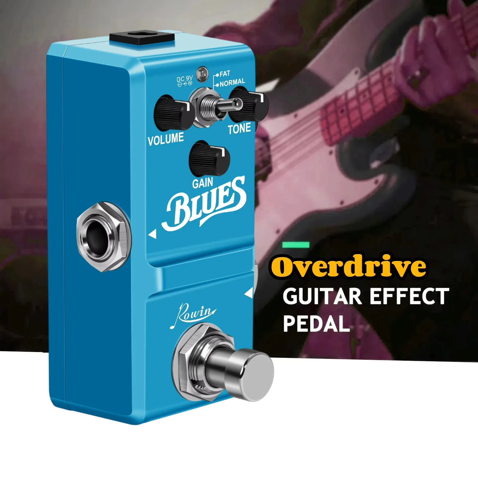 Rowin NANO Electric Guitar Pedals Overdrive Classic Blues Drive Bass Pedal Blues Breaker Effect Legendary Blues Tube Tone BD-2