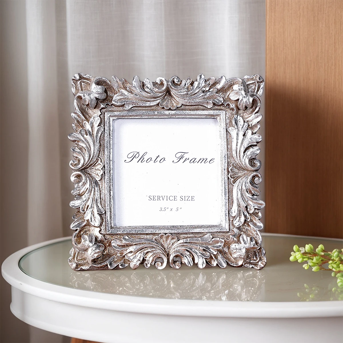 1PC, Chrysanthemum Pattern Resin Photo Frame, Suitable for Home Photo Decoration and Shooting Photography Channel