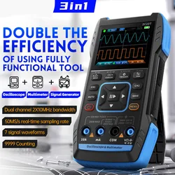 For FNIRSI 2C23T Digital Oscilloscope Multimeter Function Signal Generator Three-in-One Dual Channel 10MHZx2 50MS/s Oscilloscope