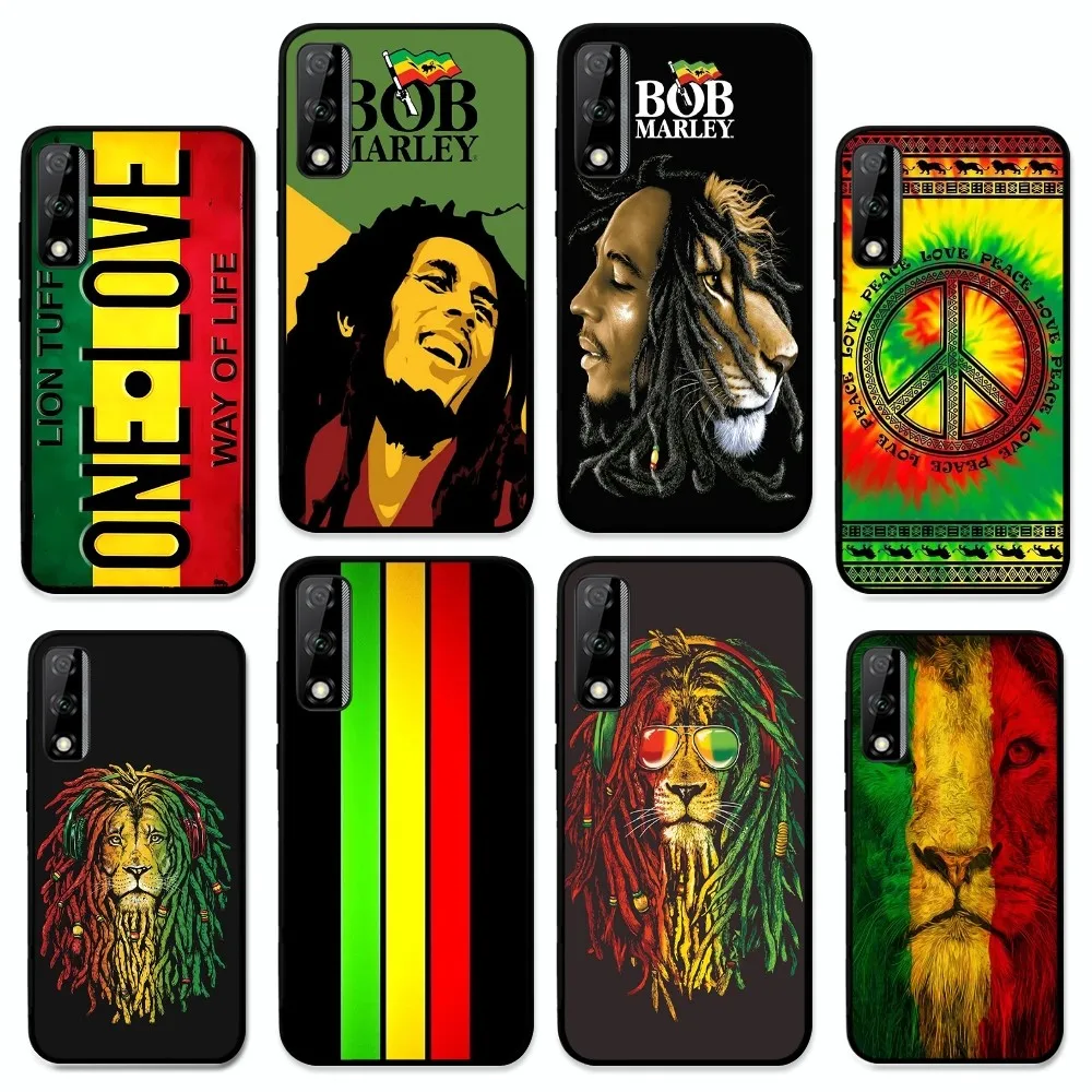 Bob Marley Rasta Lion Phone Case For Huawei Y9 6 7 5 Prime Enjoy 7s 7 8 plus 7a 9e 9plus 8E Lite Psmart Shell