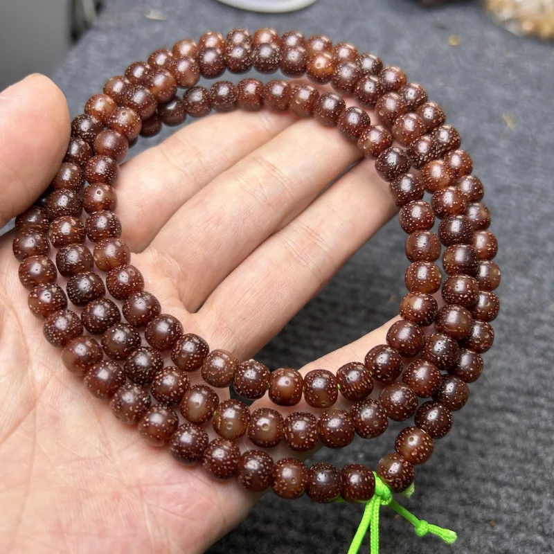 Transparent Natural Jadified Seeds Xingyue Bodhi108Beads Bracelet Jelly Material Bodhi for the First Lunar Month Apple round Bar