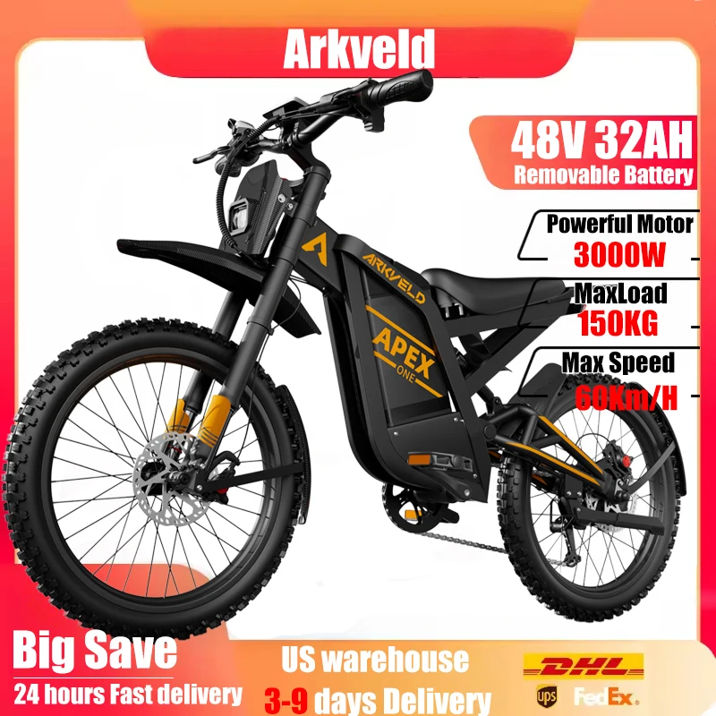 

APEX 1 adult electric bike 3000W 32AH 48V fat electric dirt Bike City Electric bicycles Mountain ebike E Bike adults e bicycle