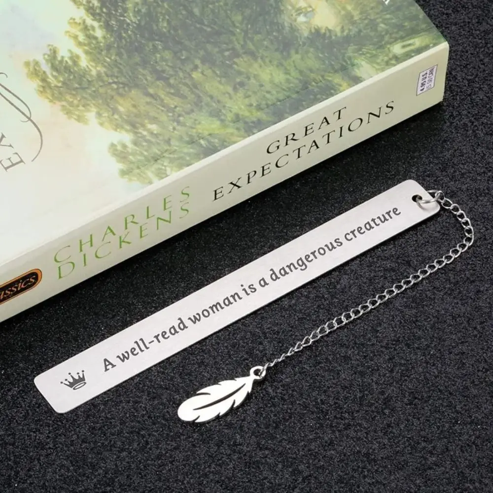 New Stainless Steel Stainless Steel Bookmark Leaf Decorative Self-help Bookmarks Bookmark Pendant Bookmark