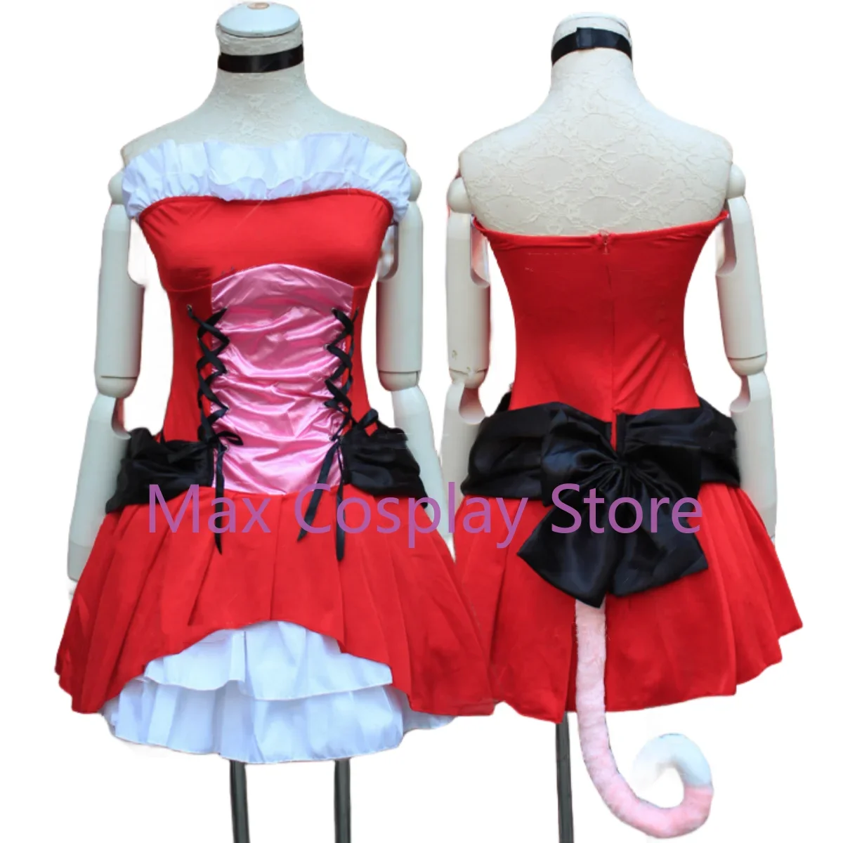 Max Anime LoveLive! Nico Yazawa Cosplay Costume Wig Cat Dress Devil Witch Maid Attire Uniform Woman Sexy Kawaii Carnival Suit view 4