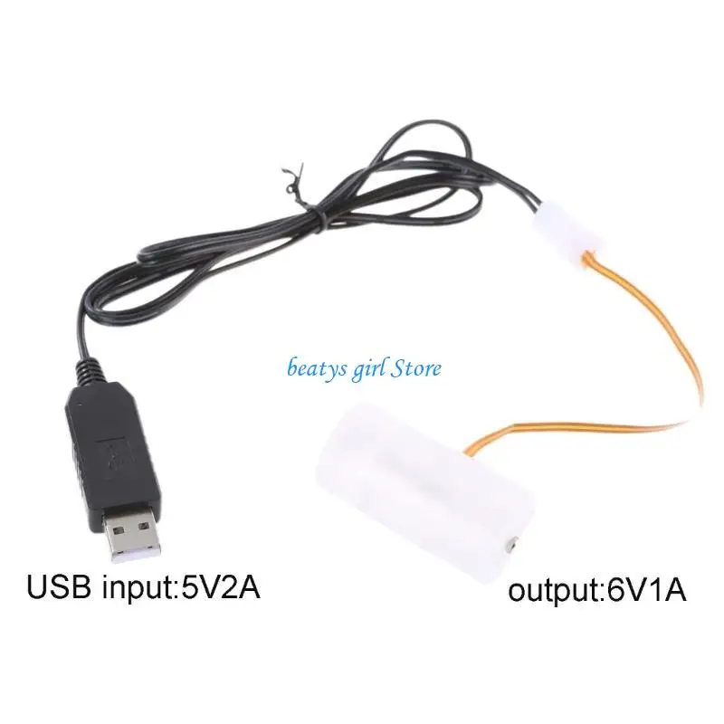 C7AB 5V2A USB to 6V LR14 C Battery Eliminators Replacing 4pcs 1.5V LR14 C Battery for Toy Gas Stove Flashlights Water Heater