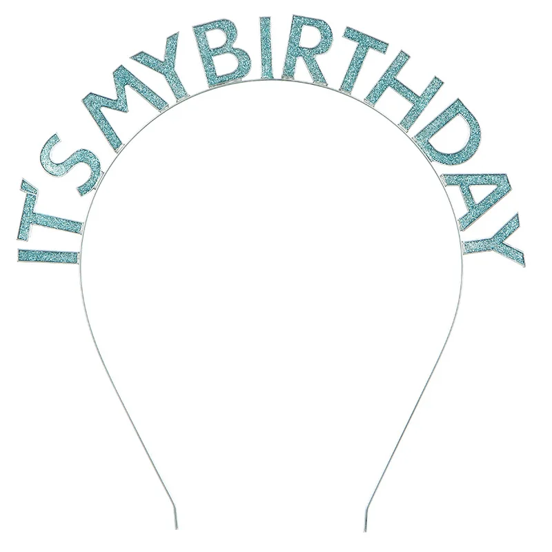 Birthday Party Hair Band IT\'S MY BIRTHDAY Oil Dropping Rainbow Birthday Hair Band Birthday Crown Headwear