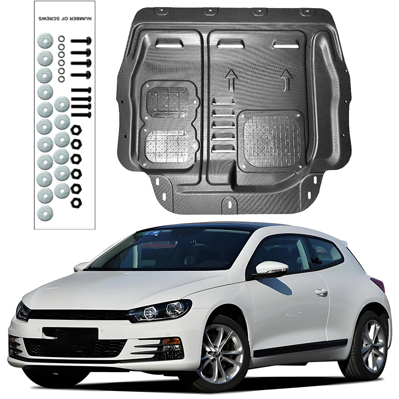 For Volkswagen Scirocco 2010-2016 Engine Guard Board Splash Shield Mud Fender Plate Cover Black Car Mudflap Mudapron Mudguard