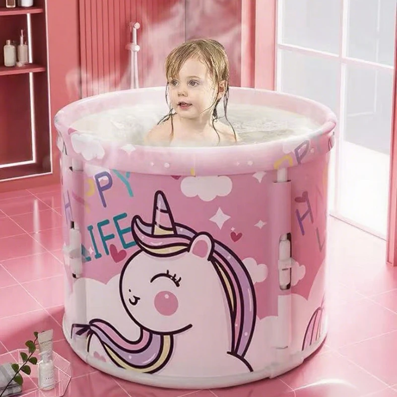 

Home Use Infant Bath Tub for Toddlers,Foldable Baby Bathtub Swimming Bucket and Adults Sit In Style Baby Pool Bathing Soaking
