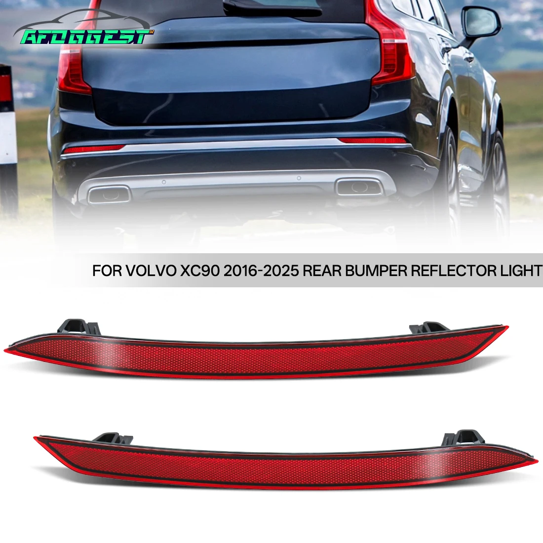 For Volvo XC90 2016-2025 Rear Bumper Reflector Light Reflective Strip Reflector Light No Bulb 31468556 31468557 Car Accessories