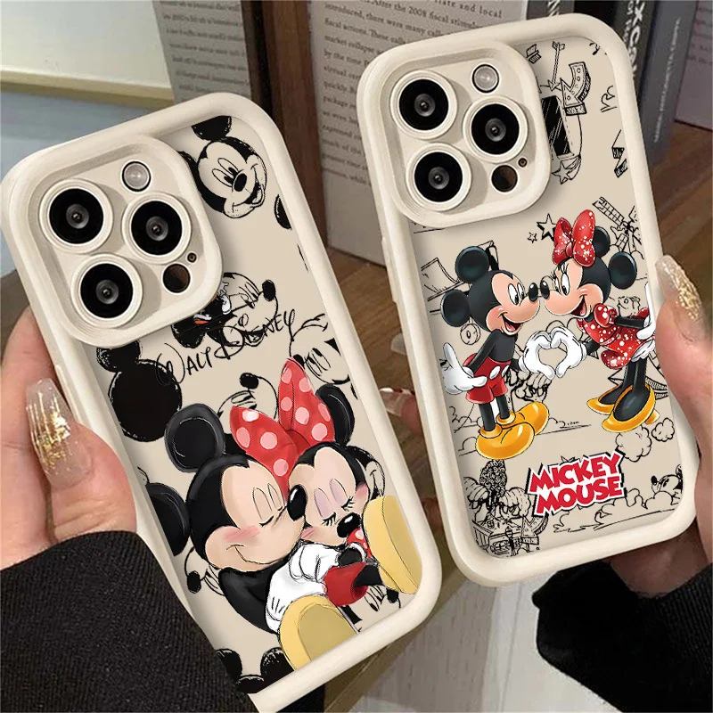 Disney Mickey Minnie Mouse Case for Xiaomi Redmi Note 13 12 11 Pro Plus 12S 11S 10S 10 9 9S 8 12C 13C Printing Protective Cover