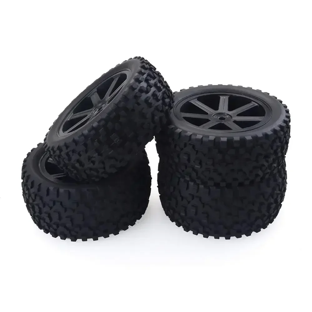 4PCS 1/10 RC Car Rubber Tyres Plastic Wheels for Redcat HSP HPI Hobbyking Trxs Losi VRX LRP ZD Racing 1/10 Buggy