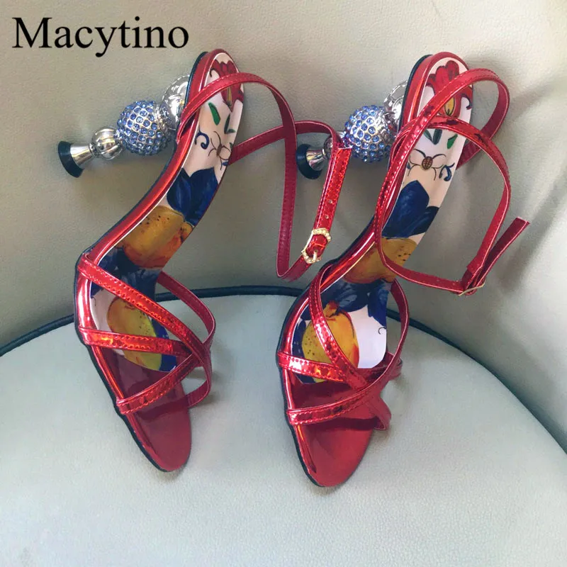 Rhinestone Gourd Heel Design Ladies High Heel Sandals Round Toe Weird Heel Fashion Party High Heel Sandals