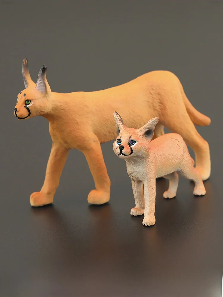 Juguete Educativo Temprano de Alta Calidad: Modelo Realista de Caracal del Desierto, Muñeco Estático de Simulación Animal par...