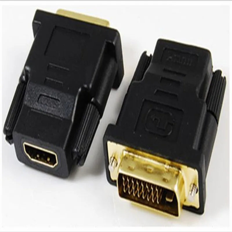 50pcs HDMI Female to DVI male Adapter Connector Extender HDMI Converter for LCD minitor PC