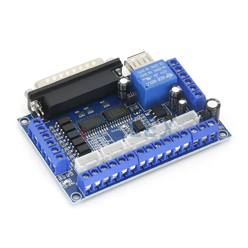 MACH3 Interface Board CNC 5 Axis With Optocoupler Adapter Stepper Motor Driver + USB cable