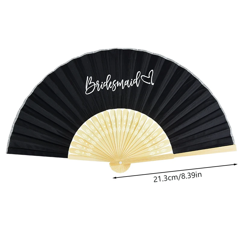 Bride To Be Bamboo Fan addio al nubilato ventagli di carta a mano pieghevoli festa portatile addio al nubilato ventaglio di nozze regalo damigella