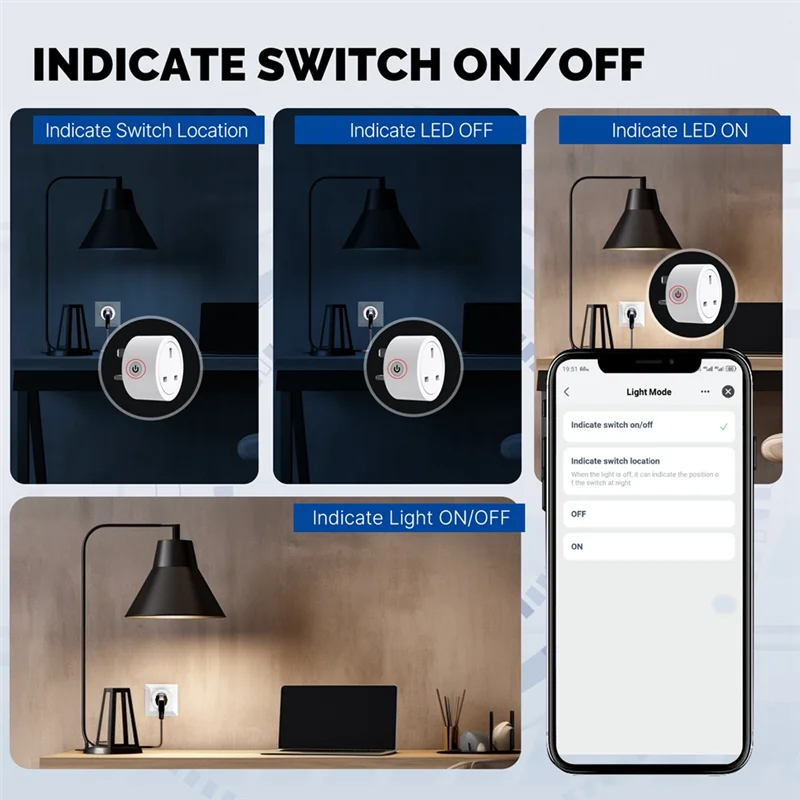 

Цельный монитор с розеткой и поддержкой TUYA с Homekit Google Home Alexa UK Plug-N33R