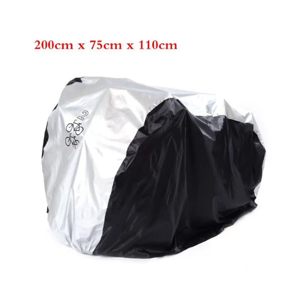 

Double Waterproof Bike Cover Silver Outdoor Protector Rain Dust Resistant Uv Protection Foldable Bike