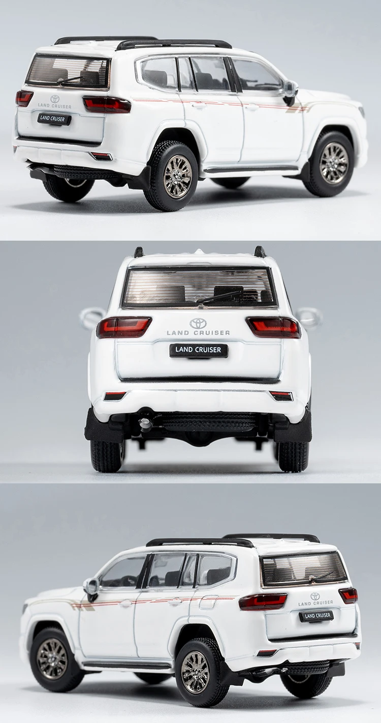 1:64 GCD تويوتا لاند كروزر، لاند كروزر LC300 شارع سيارة محاكاة سبيكة نموذج سيارة جمع حلية