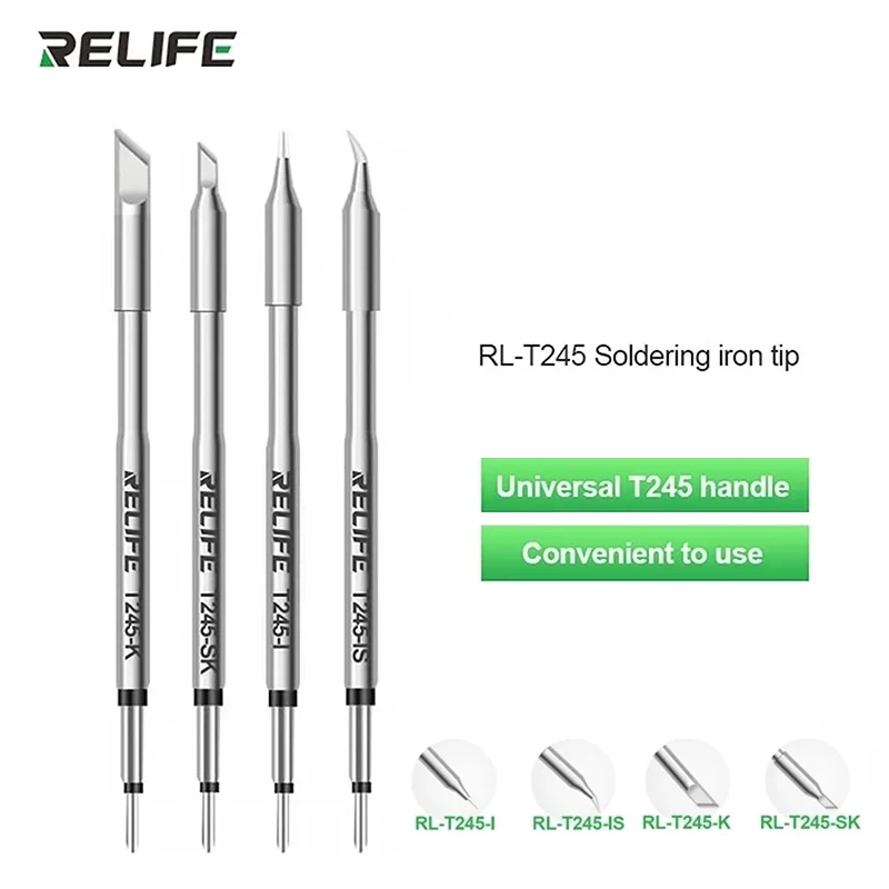 RELIFE RL-T245 Universel T245 Poignée Fer À Souder Tête Station De Soudage Fine À Souder ou À Souder Puce pour SOJ/PLCC/SOP/Qyen
