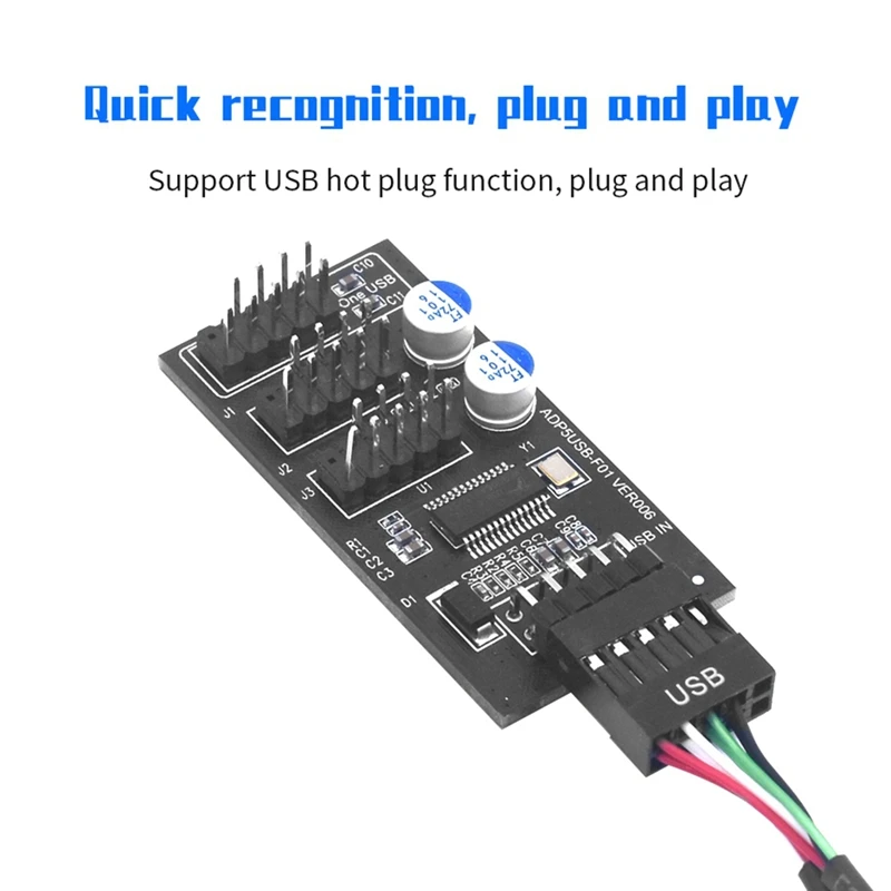 9Pin USB Hub Connector USB Splitter Hot Sale in Stock