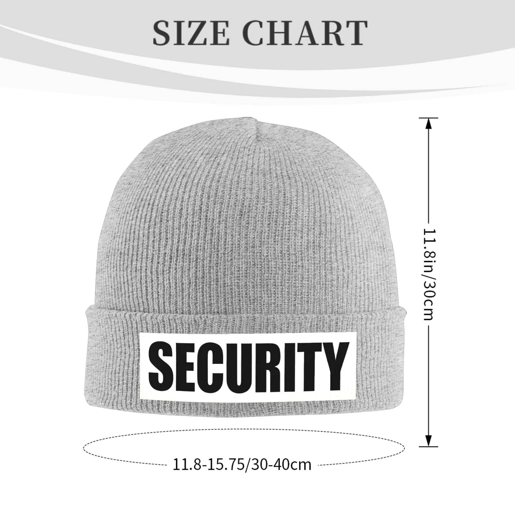 SECURITY letter Print Winter Skullies Beanies Hat Warm Autumn Knitted Hats Bonnet Caps for Women Men