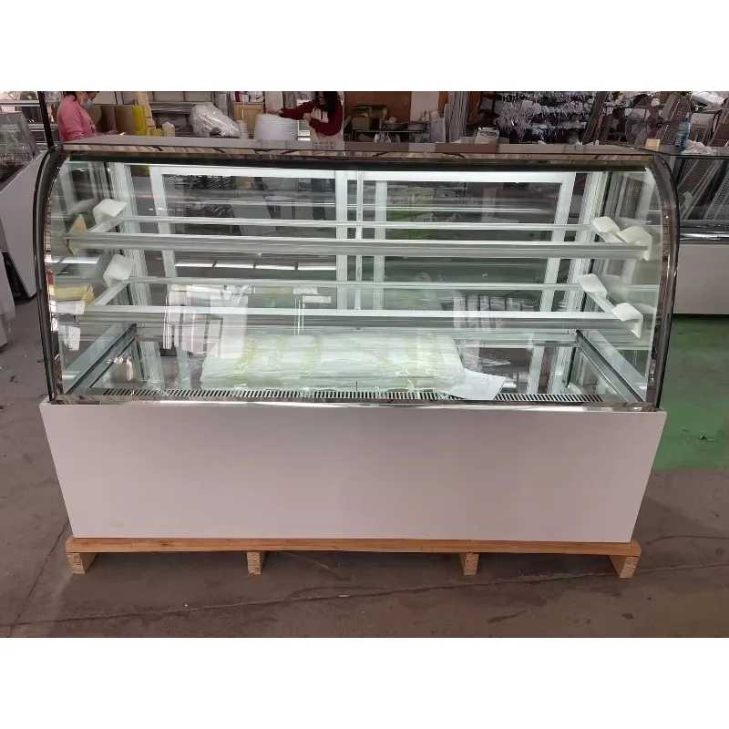 Dessert Store Cake Arc Type Standing/ Table Top Storage Cabinet Cake Glass Display Cabinet