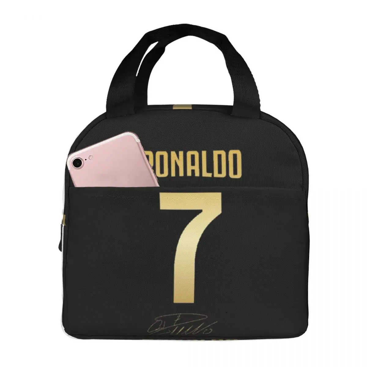 CR7 Cristiano Ronaldo Lunch Bags Insulated Bento Box Waterproof Lunch Tote Picnic Bags Cooler Thermal Bag for Woman Girl School