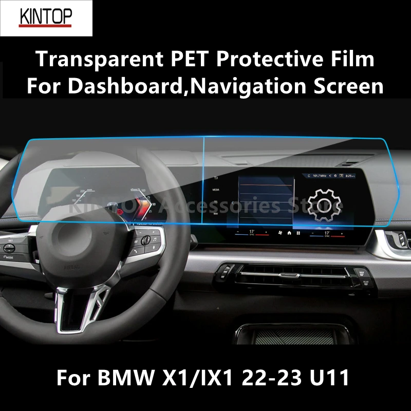 

For BMW X1/IX1 22-23 U11 Dashboard,Navigation Screen Transparent PET Protective Film Anti-scratch Film Accessories Refit